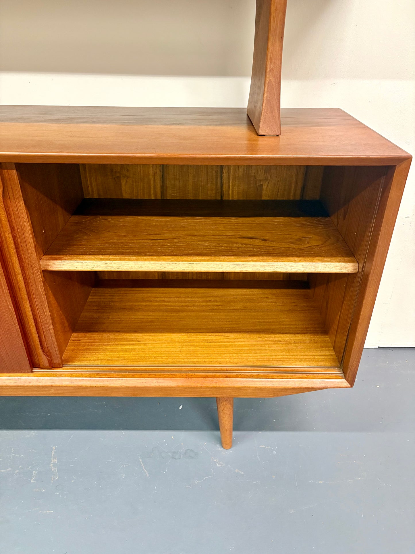 Stunning Mid Century Danish Modern Two Tiered Sideboard by Harry Ostergaard