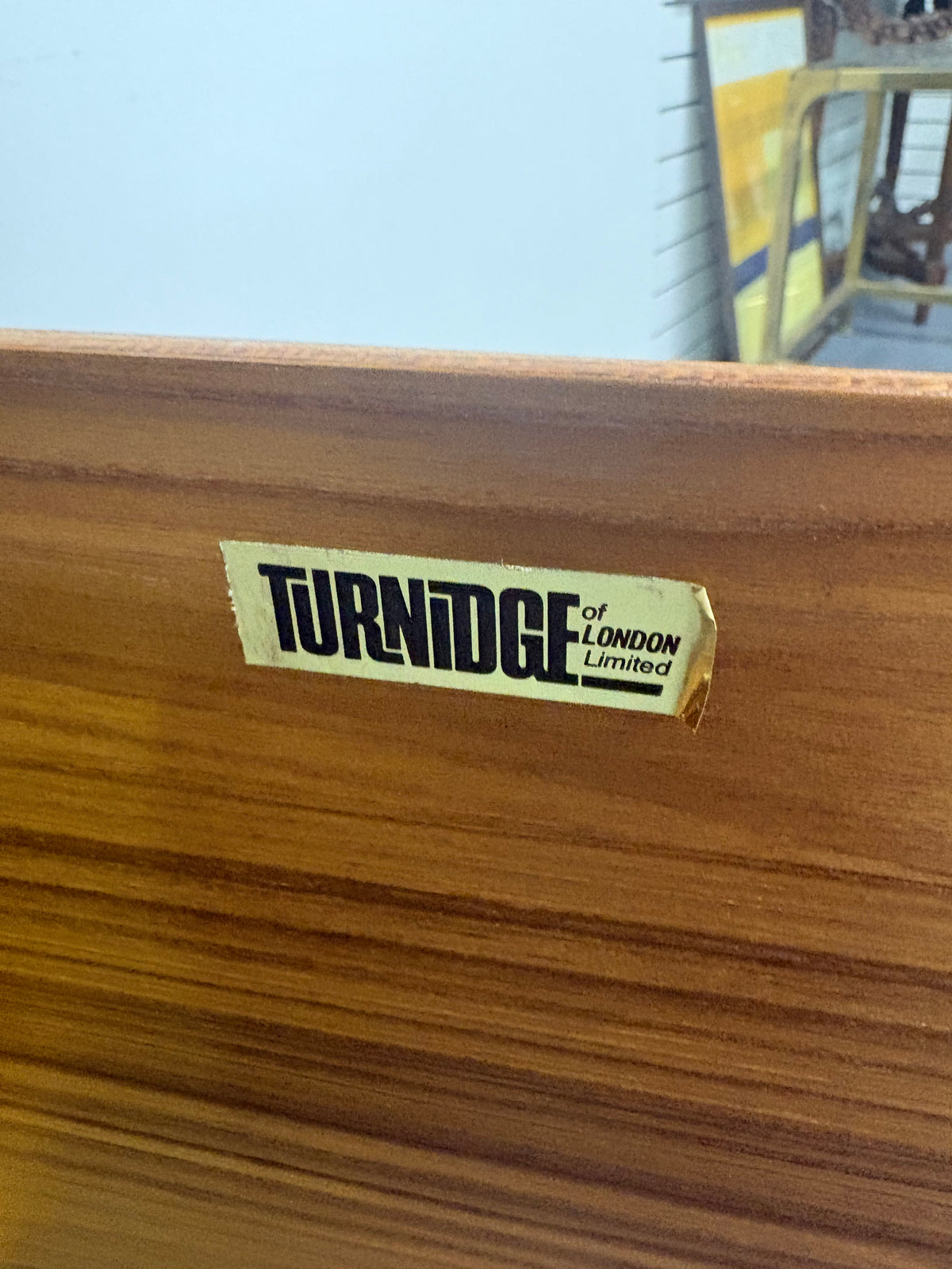 Mid Century Teak Cocktail Cabinet With Drop Down By Turnidge - England