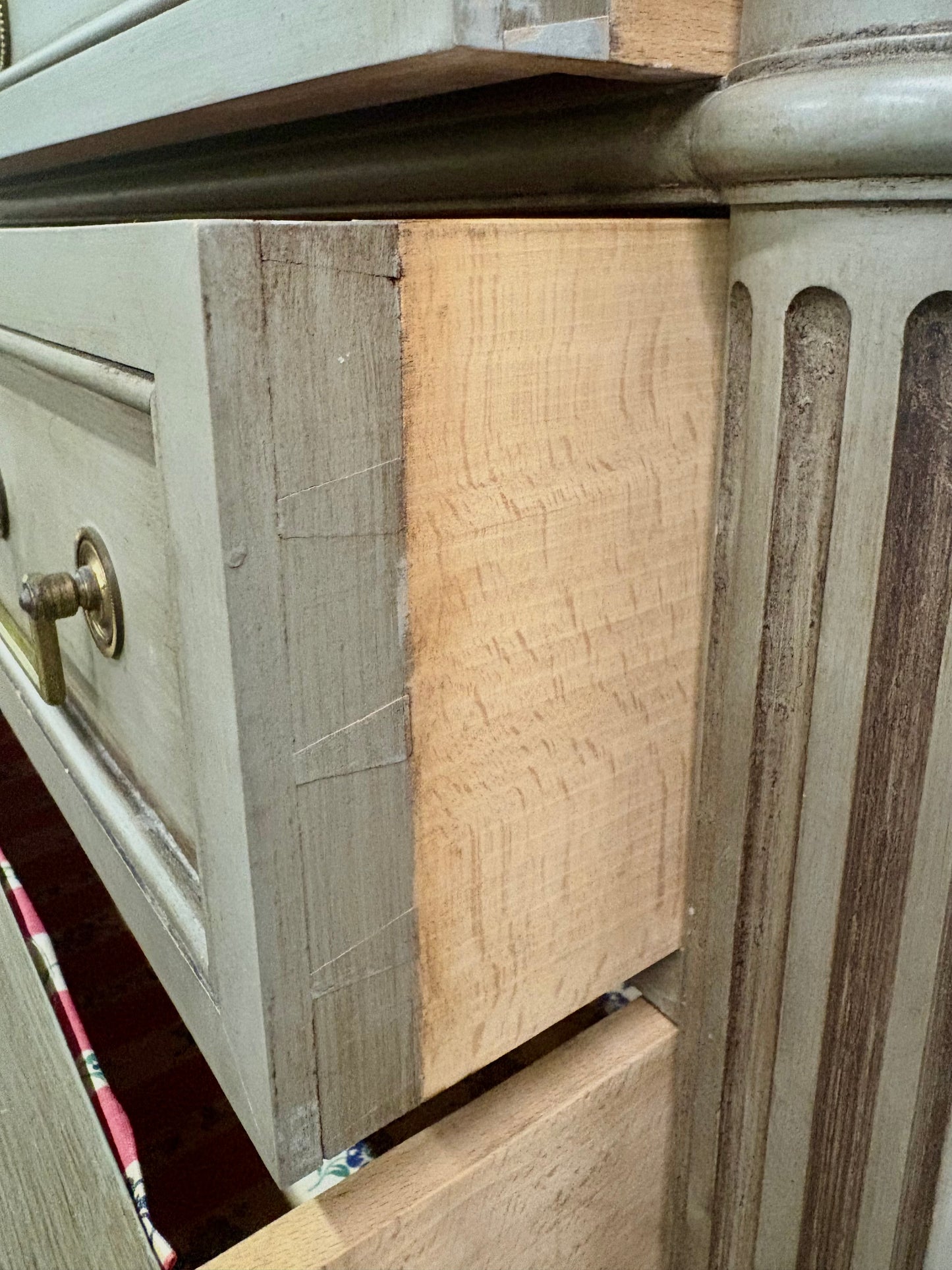 Louis XVI Style Painted Marble Top Semainier