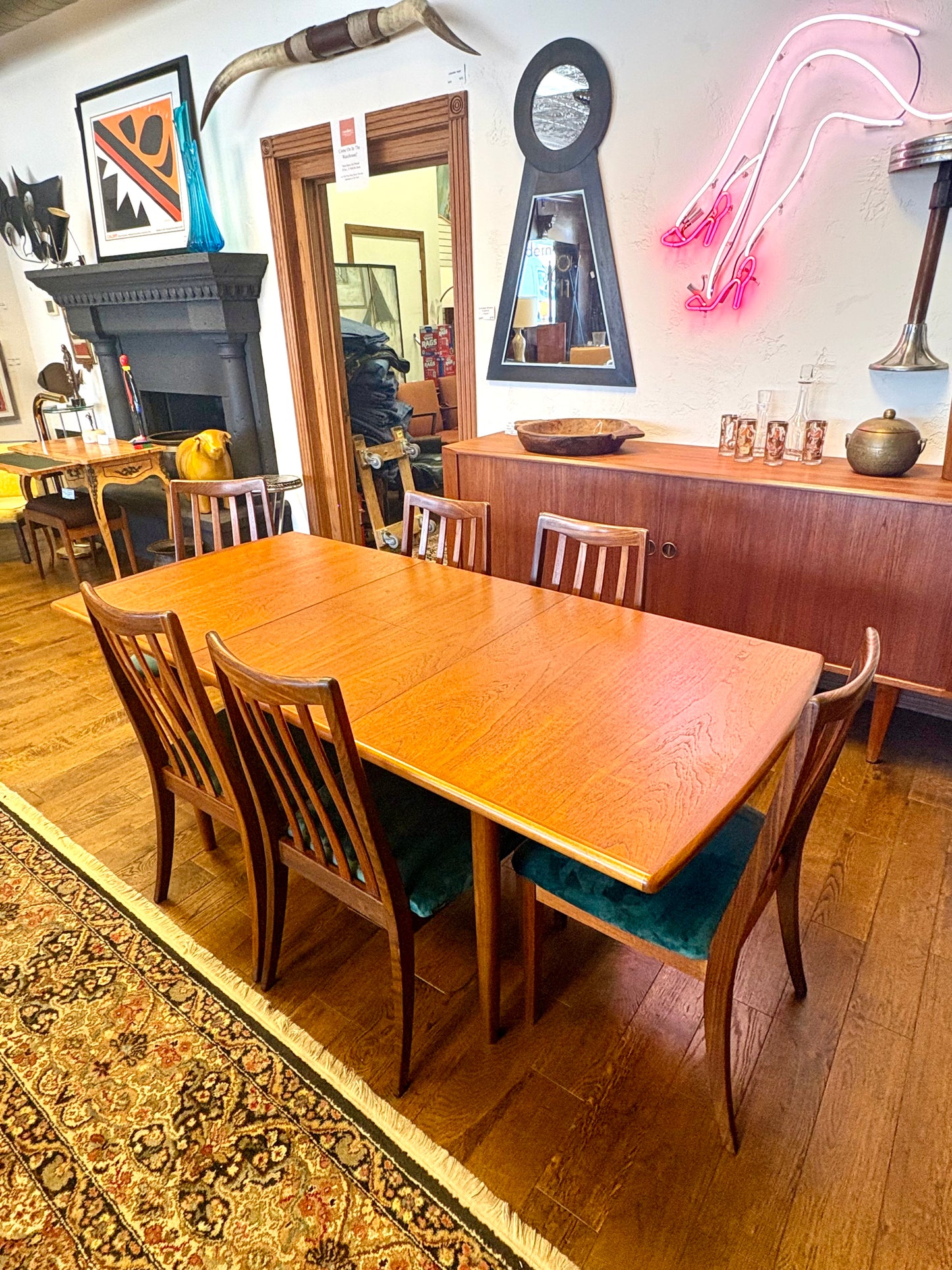Mid Century Teak Butterfly Leaf Dining Table - England