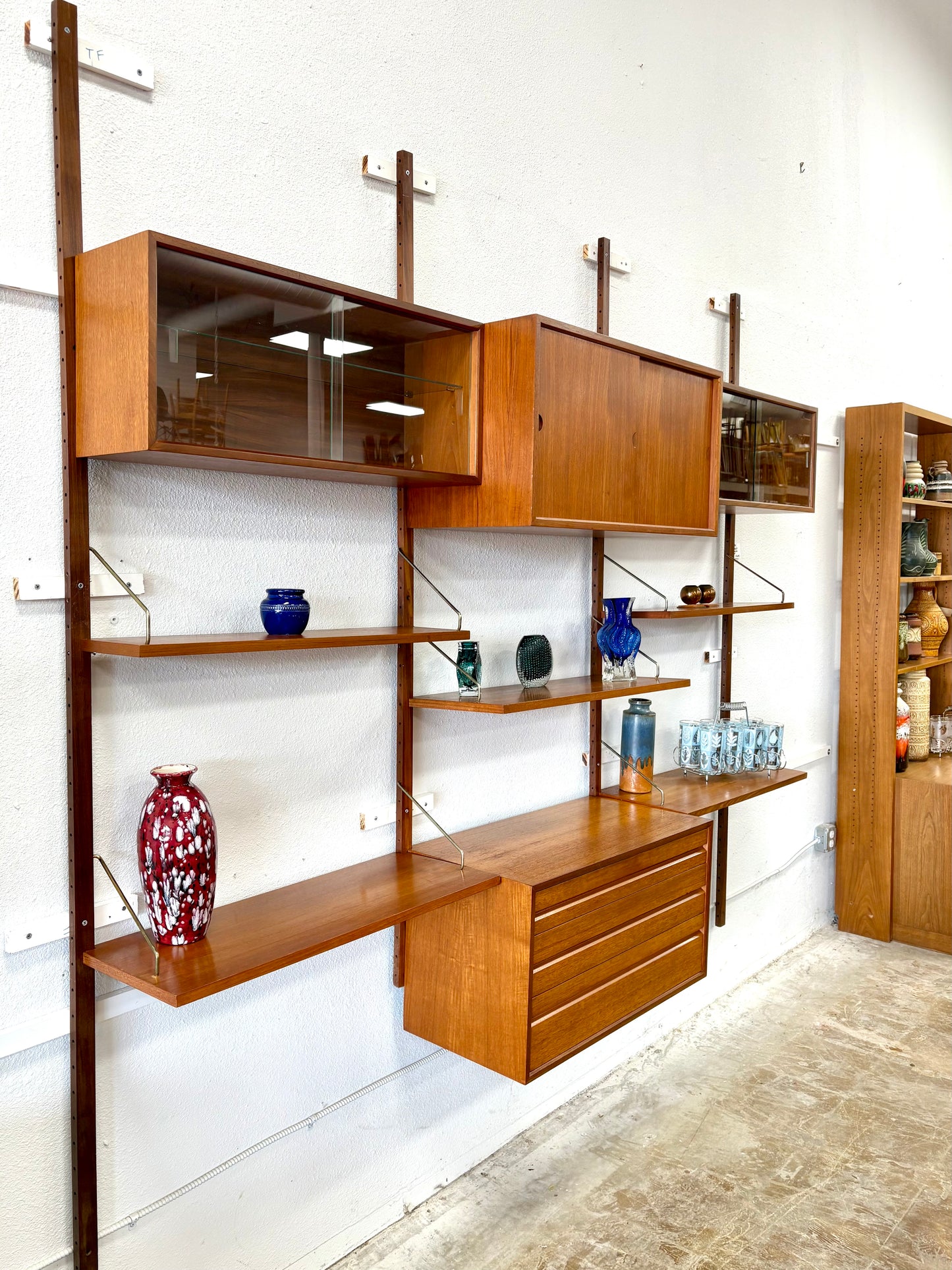 Mid Century 3 Bay Wall Unit by Cado for Royal Systems