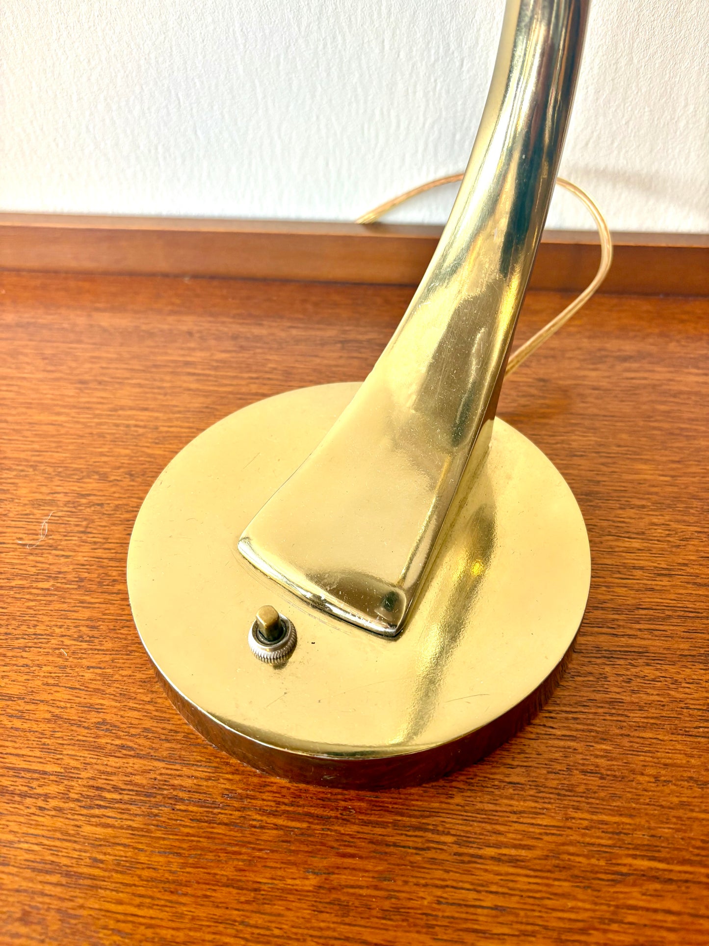 Mid Century Brass Saucer Table/Desk Lamp by Laurel