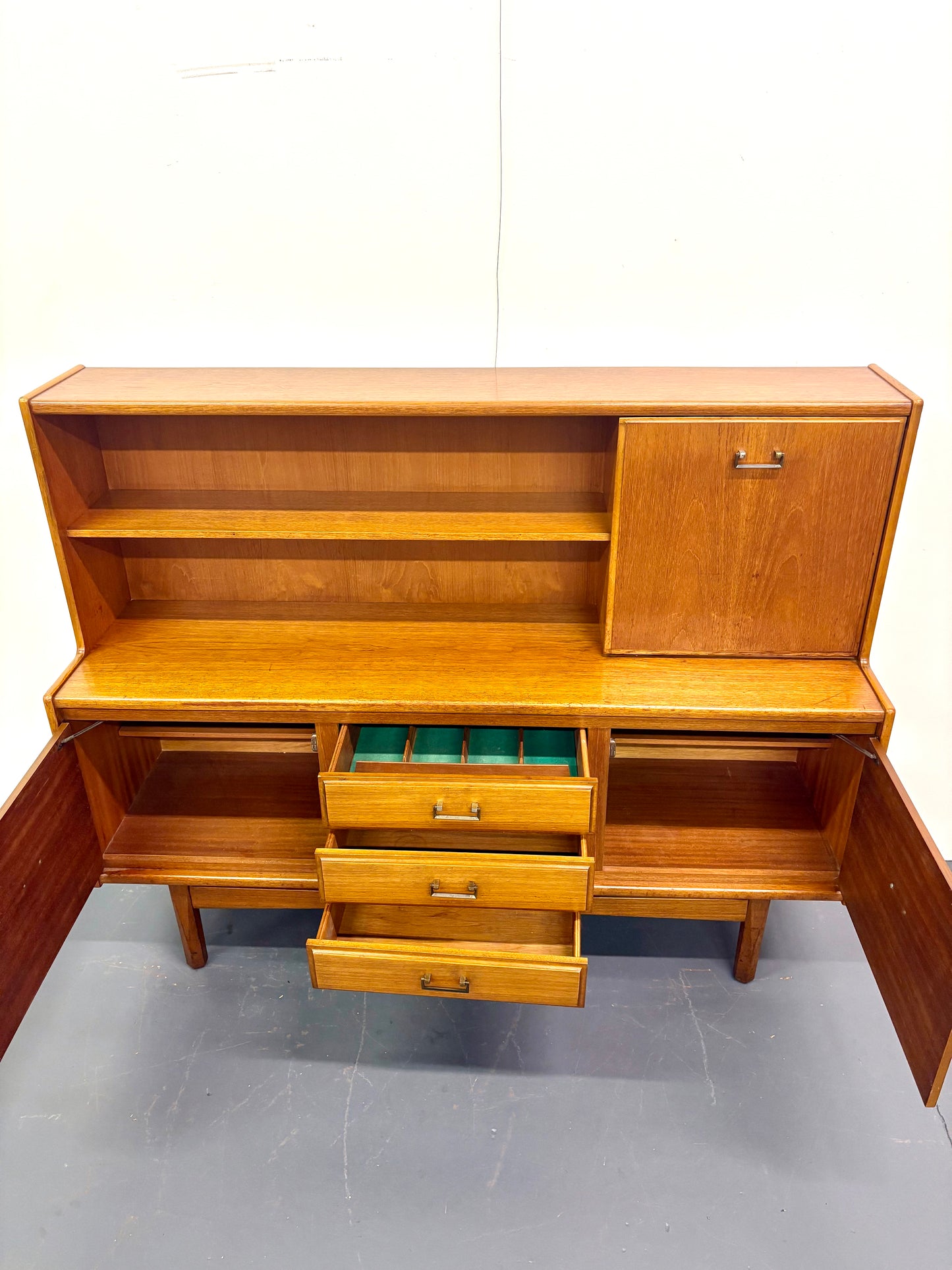 Mid Century Teak Cocktail Bar Imported From England
