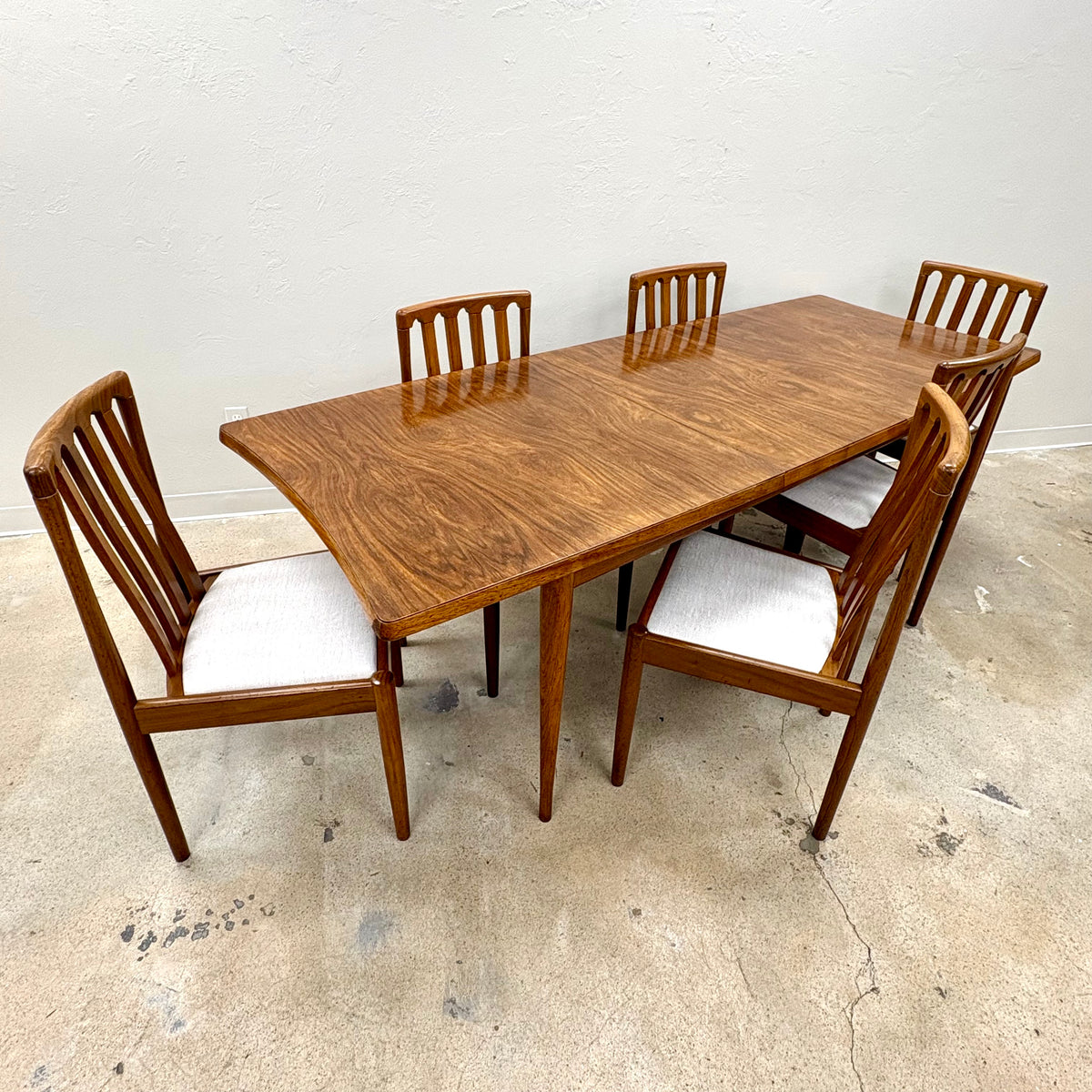 Mid Century Teak Set Of Six Dining Chairs By Meredew - England