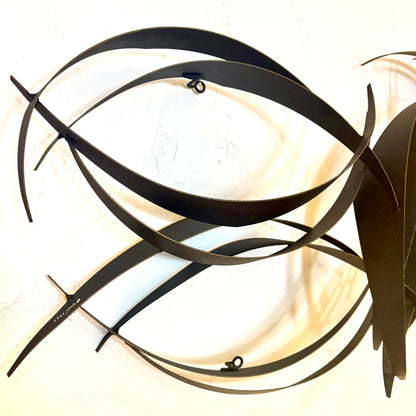 Mid Century Metal Art Wall Sculpture by Curtis Jere - 1977