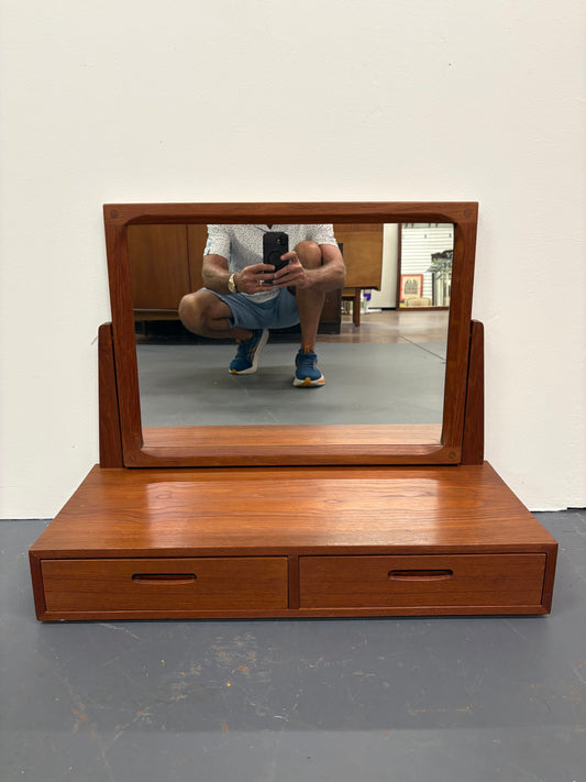 Mid Century Danish Modern Table Top Vanity By Kai Kristiansen - Denmark