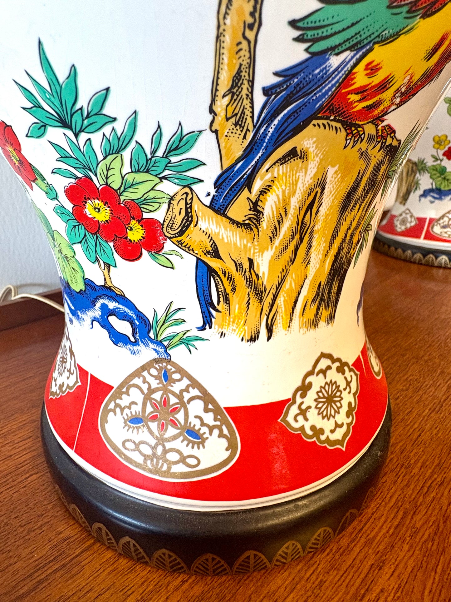 Mid Century Chinoiserie Style Pair of Table Lamps by Paul Hanson