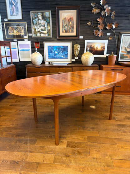 Mid Century Teak Butterfly Leaf Teak Dining Table By Nathan Furniture - England