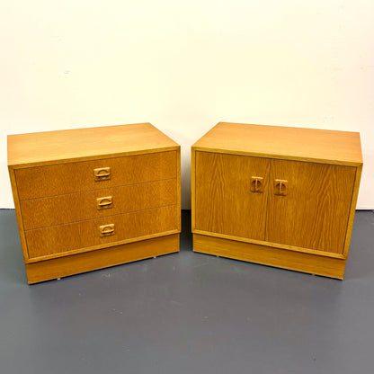 Mid Century Oak Nightstands