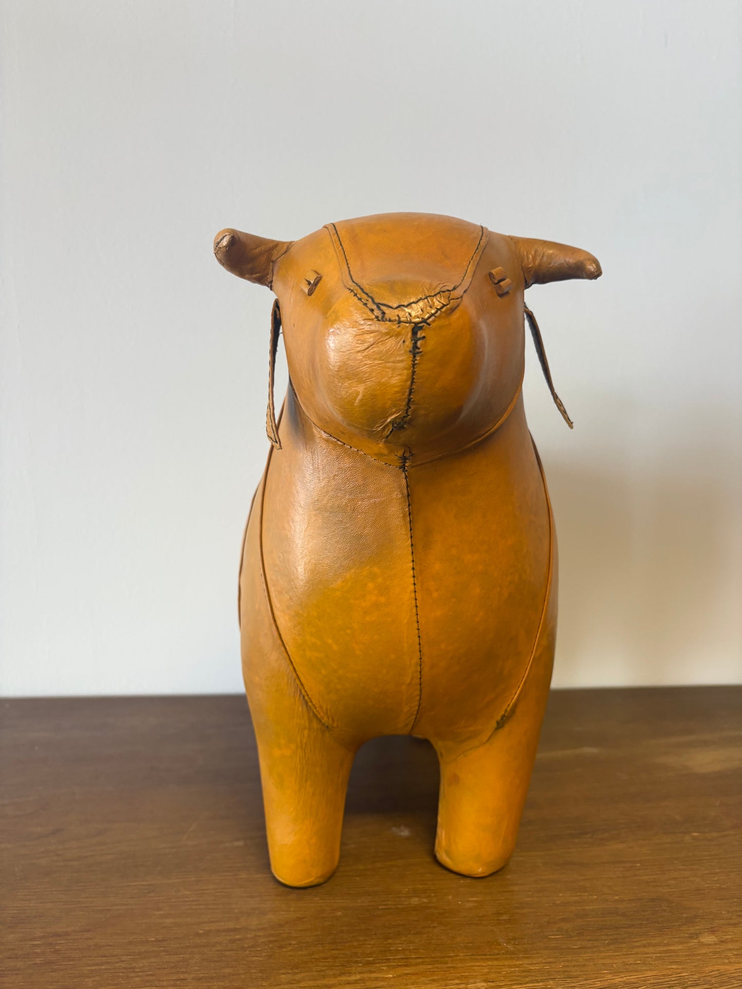 VINTAGE LEATHER BABY BULL IN THE STYLE OF DIMITRI OMERSA