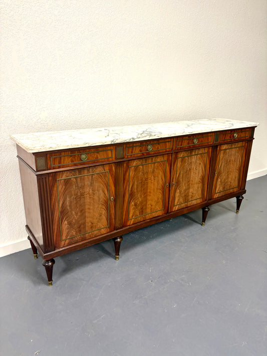 Antique Louis XVI Style Marble Top Sideboard - France