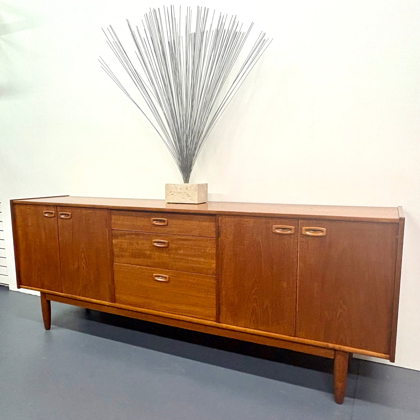 Rare Long Mid Century Teak Credenza/Sideboard By Nils Jonsson For Troeds