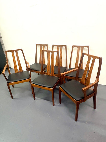 Mid Century Teak Set Of Six Dining Chairs By Nathan Furniture - England