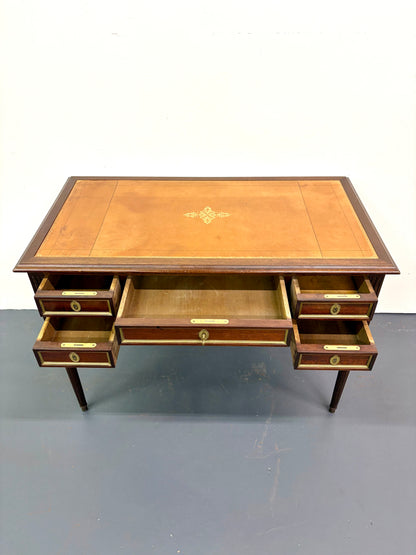 French Louie XVI Style Leather Top Desk