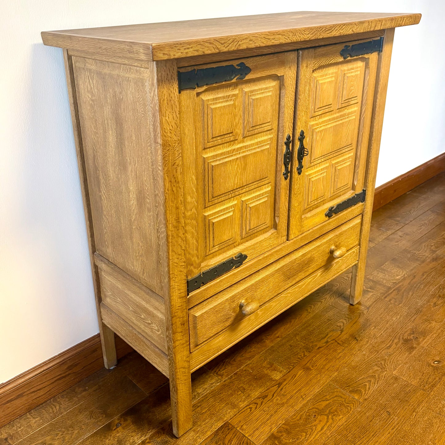 MID CENTURY OAK CABINET BY HENNING KJAERNUFF, DENMARK