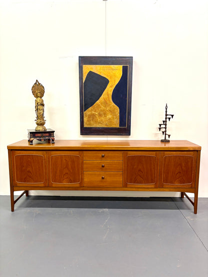 Mid Century Teak Credenza/Sideboard Known As “Squares” by Nathan Furniture - England