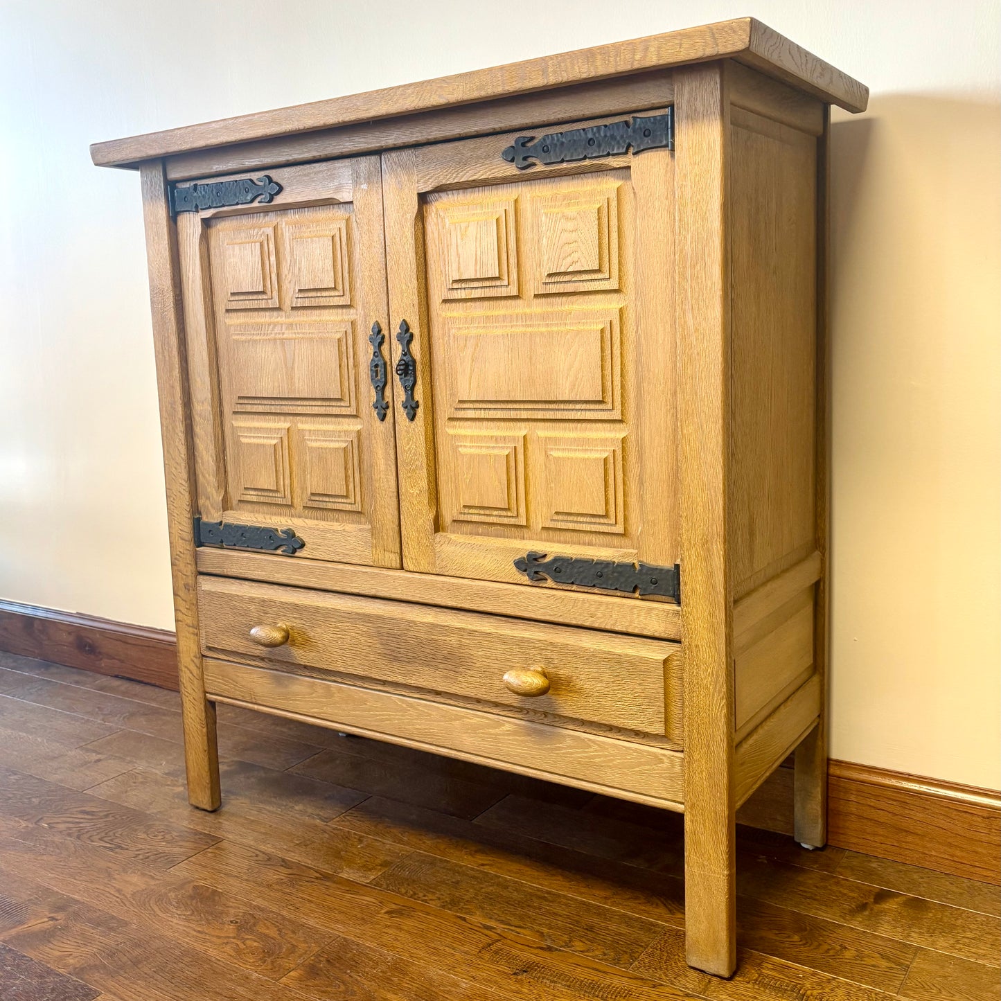MID CENTURY OAK CABINET BY HENNING KJAERNUFF, DENMARK