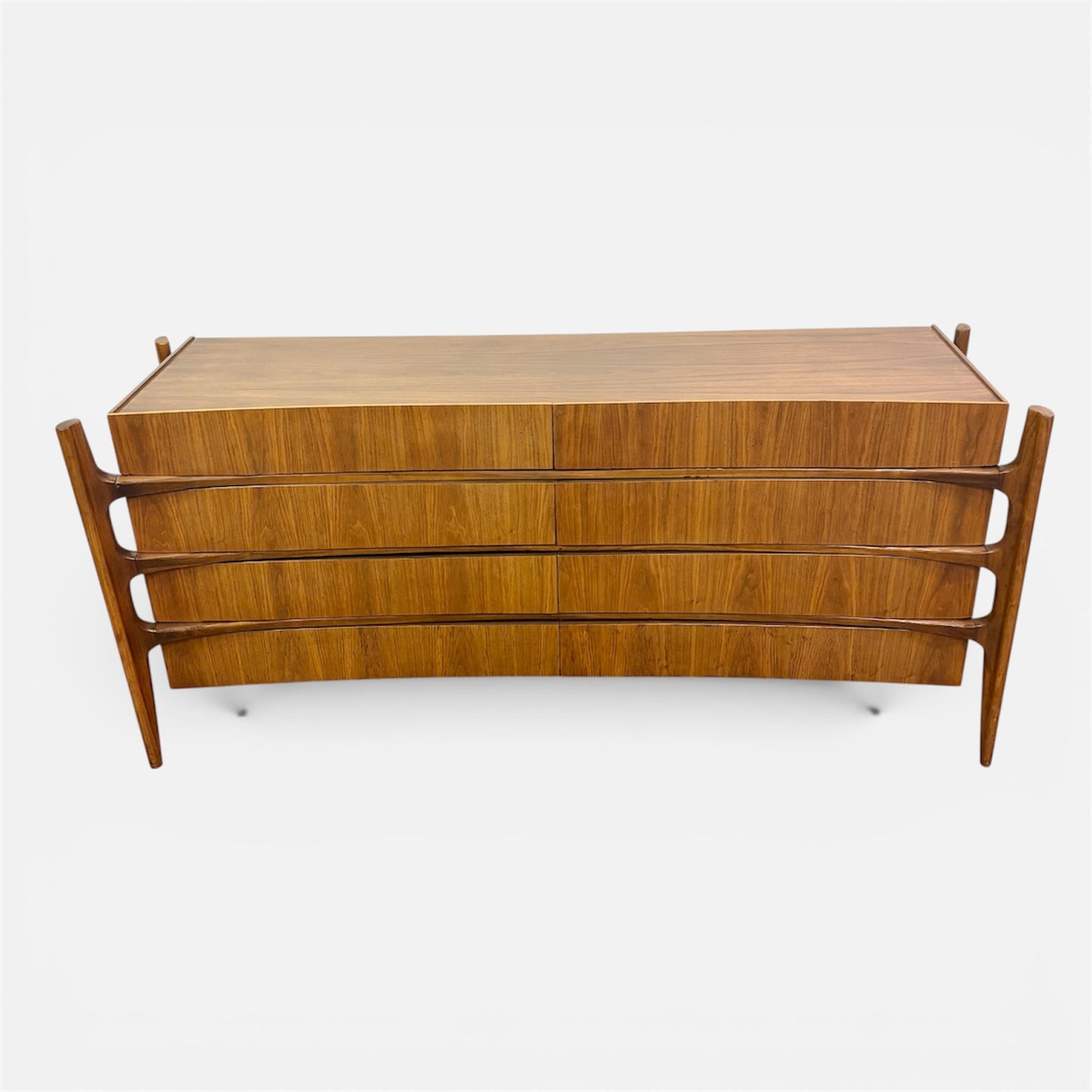 Rare Mid Century Exoskeleton Eight Drawer Dresser by William Hinn