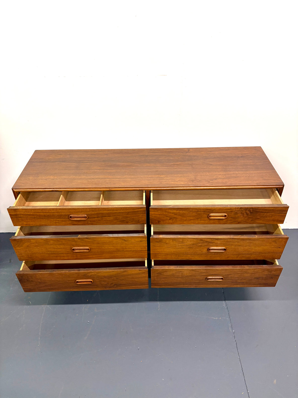 Mid Century Six Drawer Low Dresser By Jack Cartwright for Founders Furniture - American