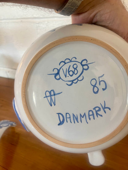 VINTAGE BJØRN WIINBLAD SIGNED CERAMIC SOUP TUREEN AND LADLE, MODEL V68, DENMARK