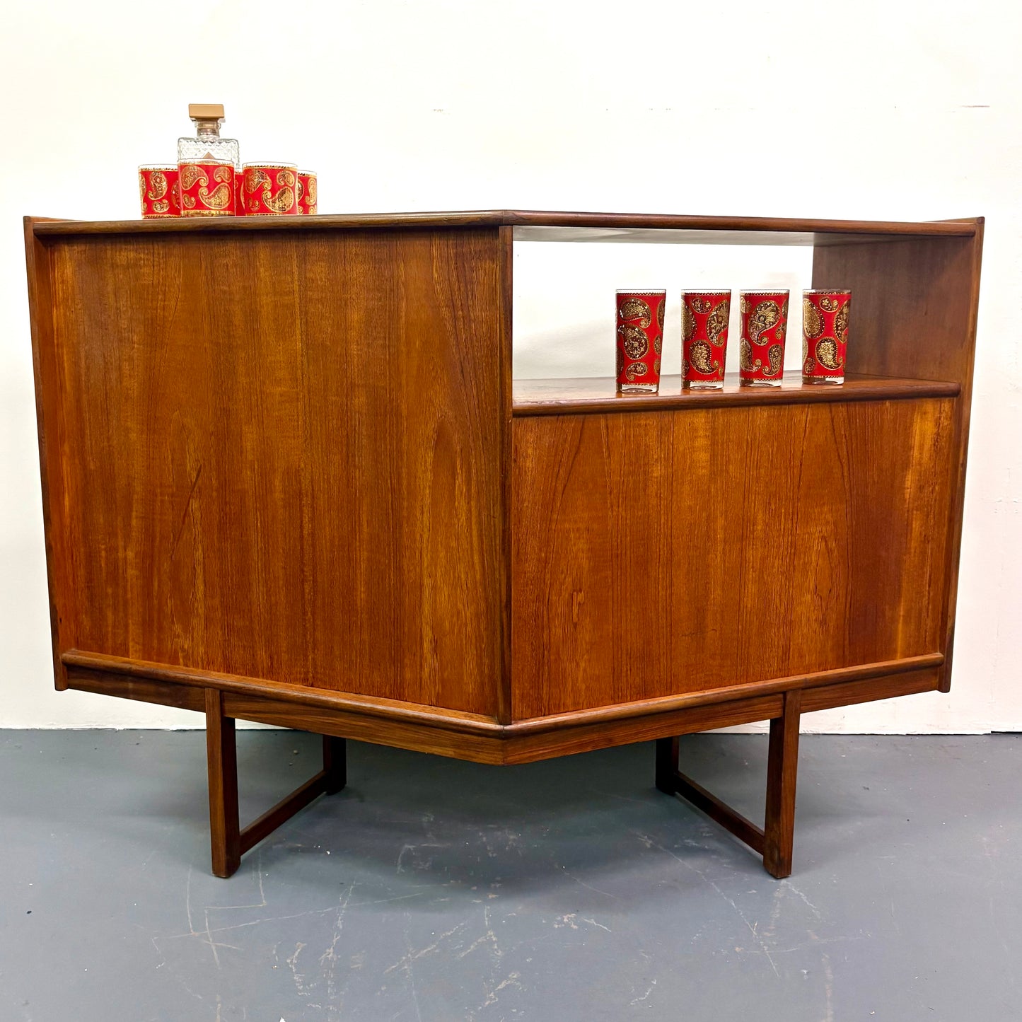 Mid Century Teak Dry Bar By Turnidge Of England