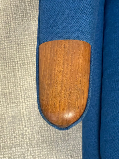 MID CENTURY MODERN PAPA BEAR CHAIR AND OTTOMAN BY HANS J. WEGNER