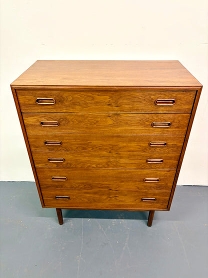 Mid Century Six Drawer Tall Dresser By Jack Cartwright for Founders - American