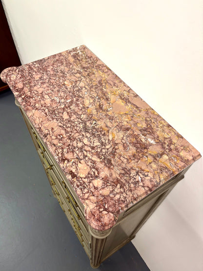 Louis XVI Style Painted Marble Top Semainier