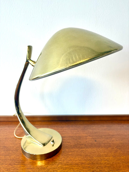 Mid Century Brass Saucer Table/Desk Lamp by Laurel