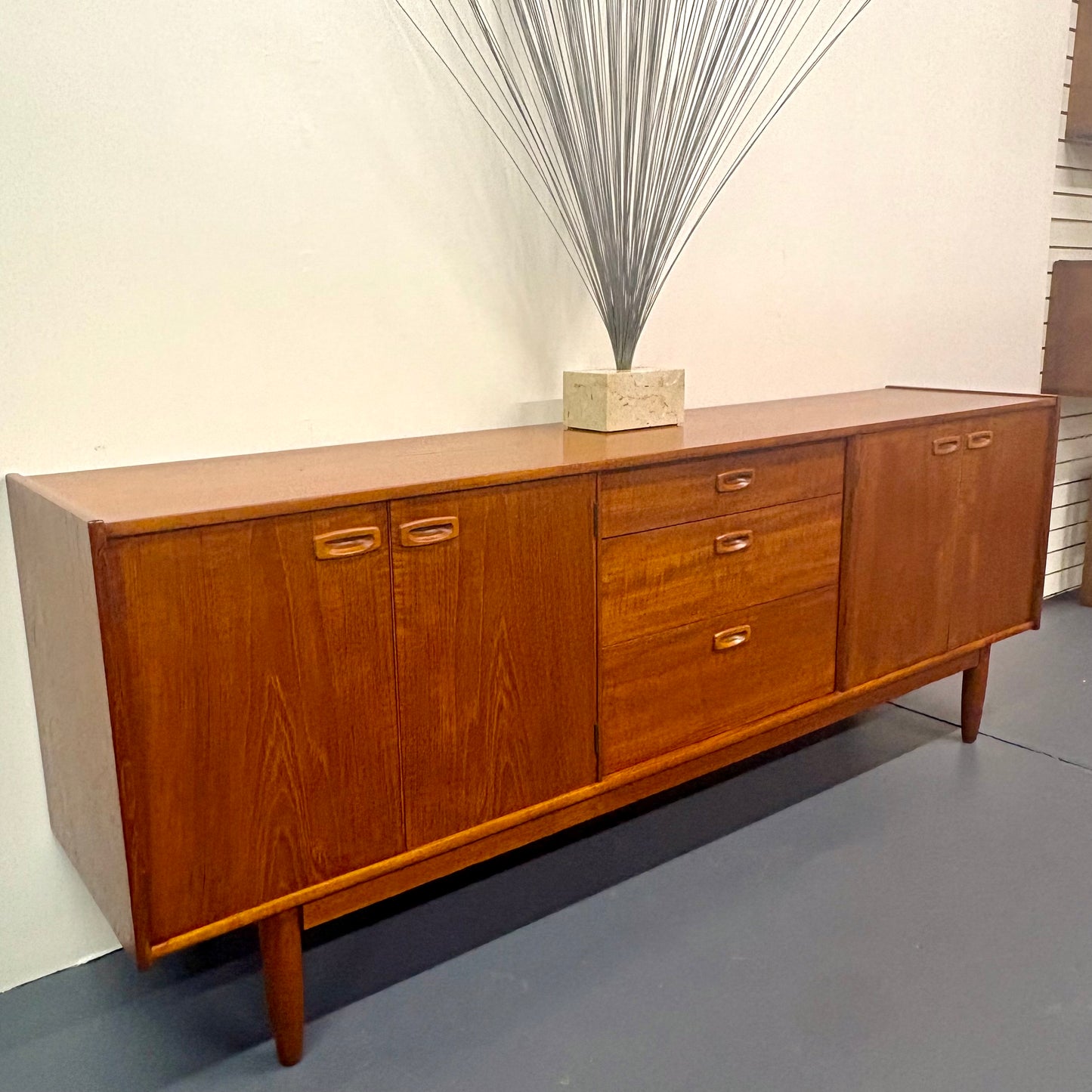 Rare Long Mid Century Teak Credenza/Sideboard By Nils Jonsson For Troeds