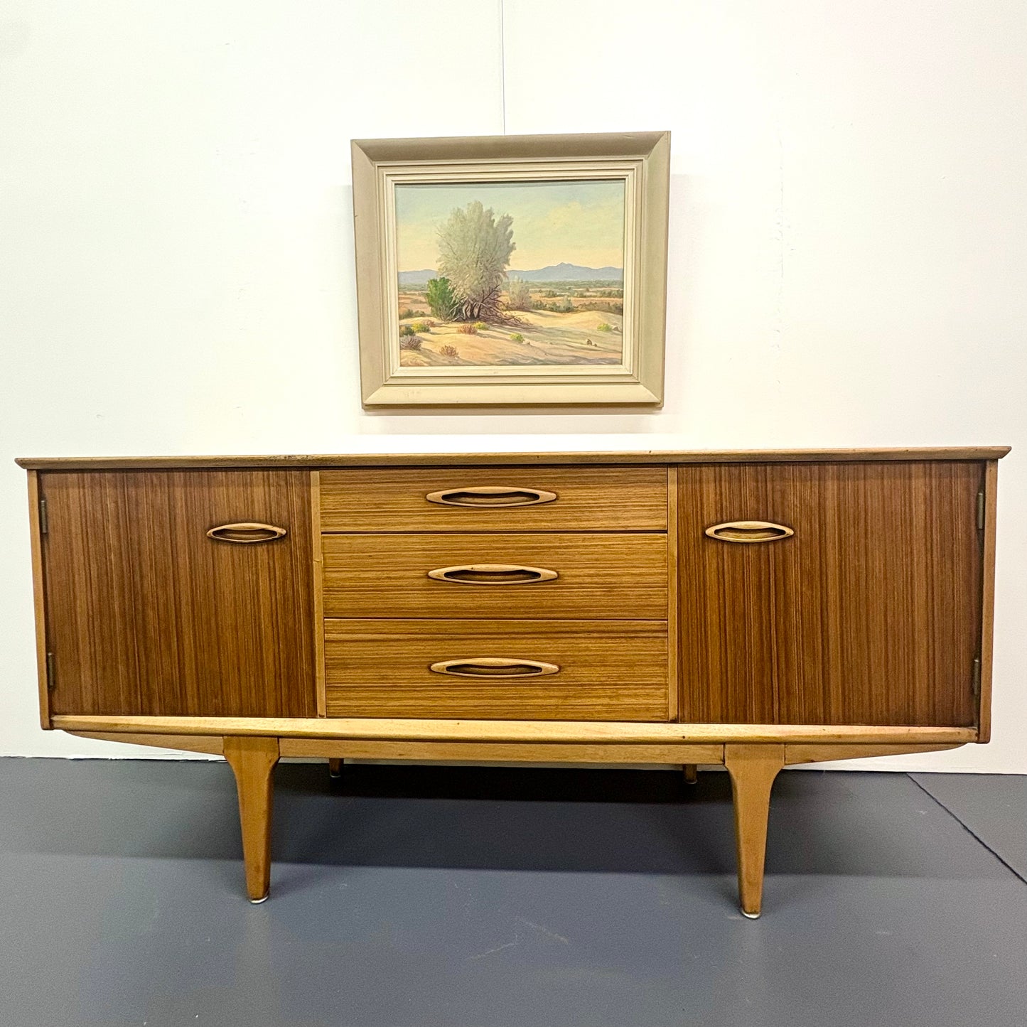 Mid-Size Mid Century Teak Credenza/Sideboard by Jentique Of England