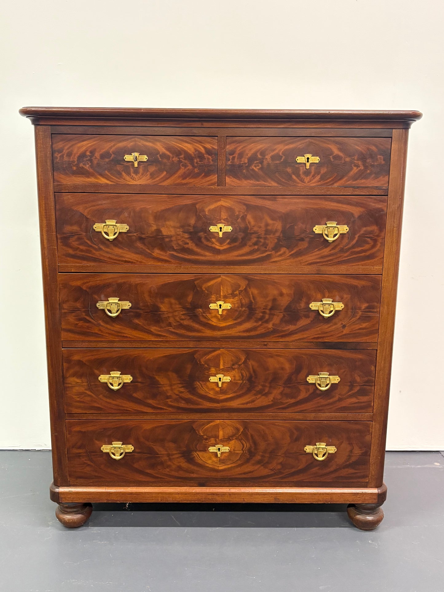 ART DECO DANISH MAHOGANY CHEST OF DRAWERS