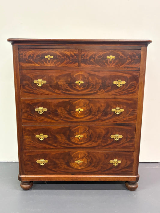 ART DECO DANISH MAHOGANY CHEST OF DRAWERS