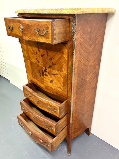 French Louis XVI Style Marble Top Secretary/Abattant - France