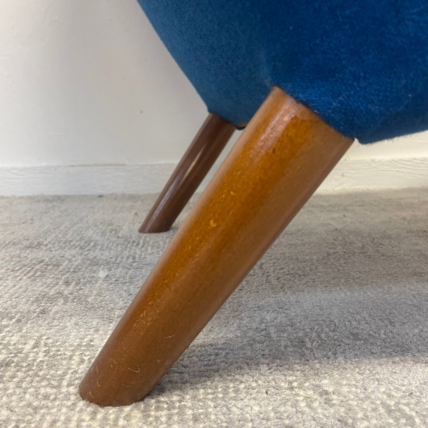 MID CENTURY MODERN PAPA BEAR CHAIR AND OTTOMAN BY HANS J. WEGNER