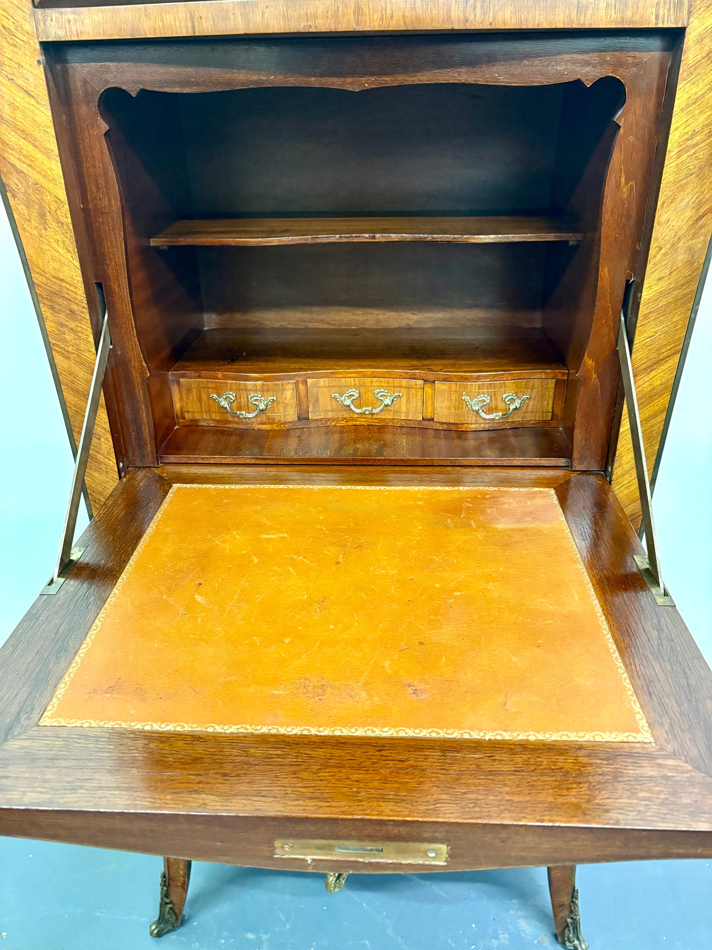 French Louis XVI Style Marble Top Secretary/Abattant - France