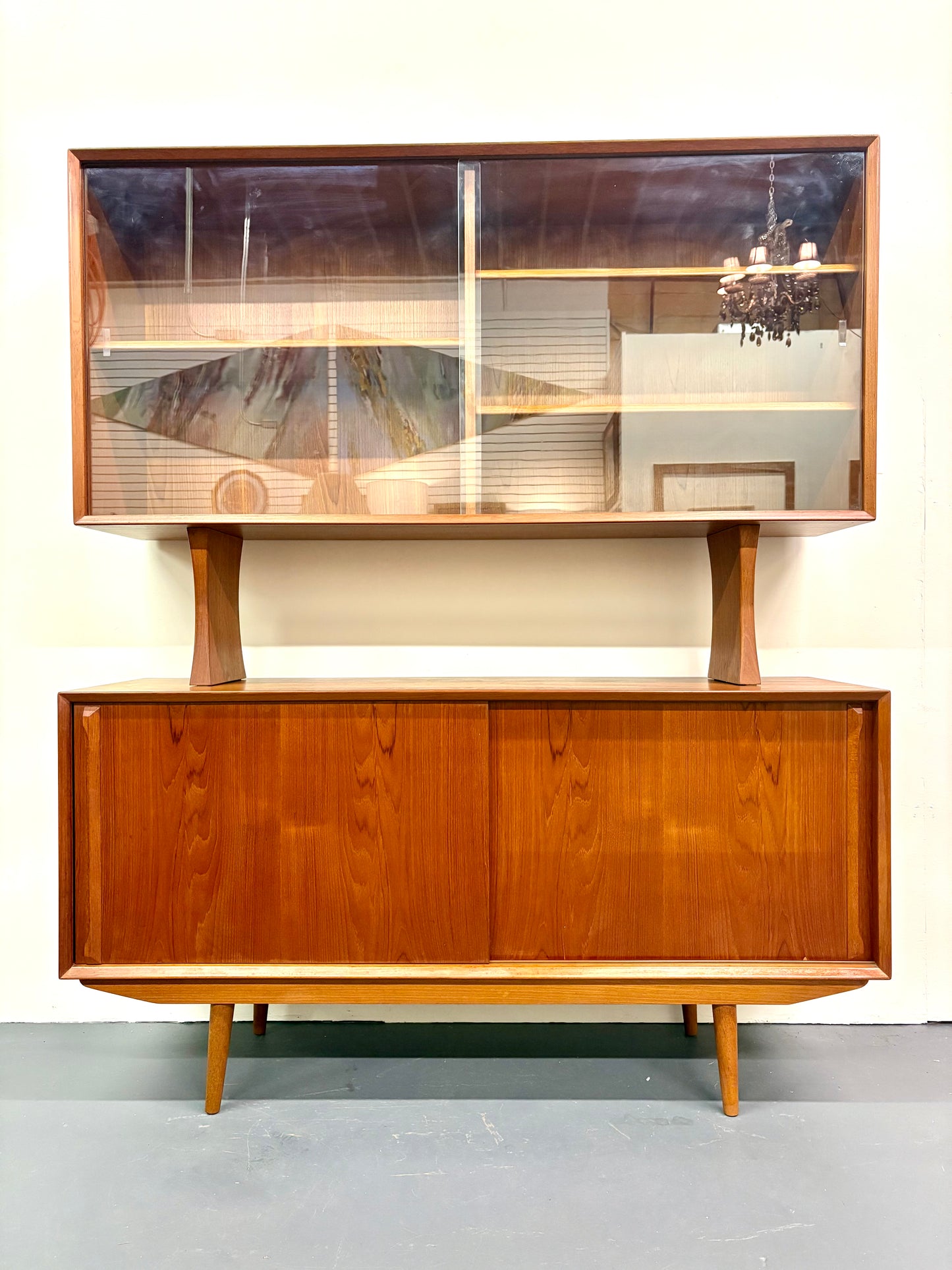 Stunning Mid Century Danish Modern Two Tiered Sideboard by Harry Ostergaard