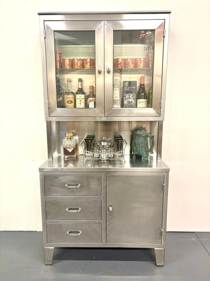 Art Deco 1930s - 1940s Stainless Steel Apothecary Cabinet by Blinkman Industries