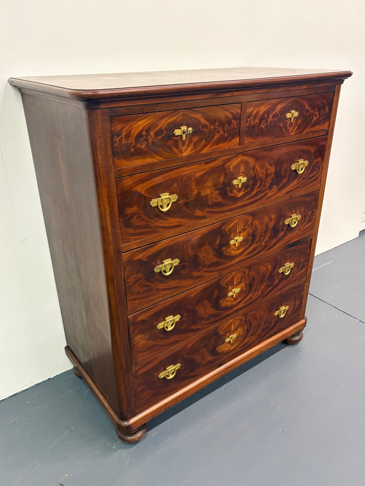 ART DECO DANISH MAHOGANY CHEST OF DRAWERS