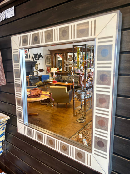 Rare Geometric Design Mirror By Greg Copeland Inc. - American