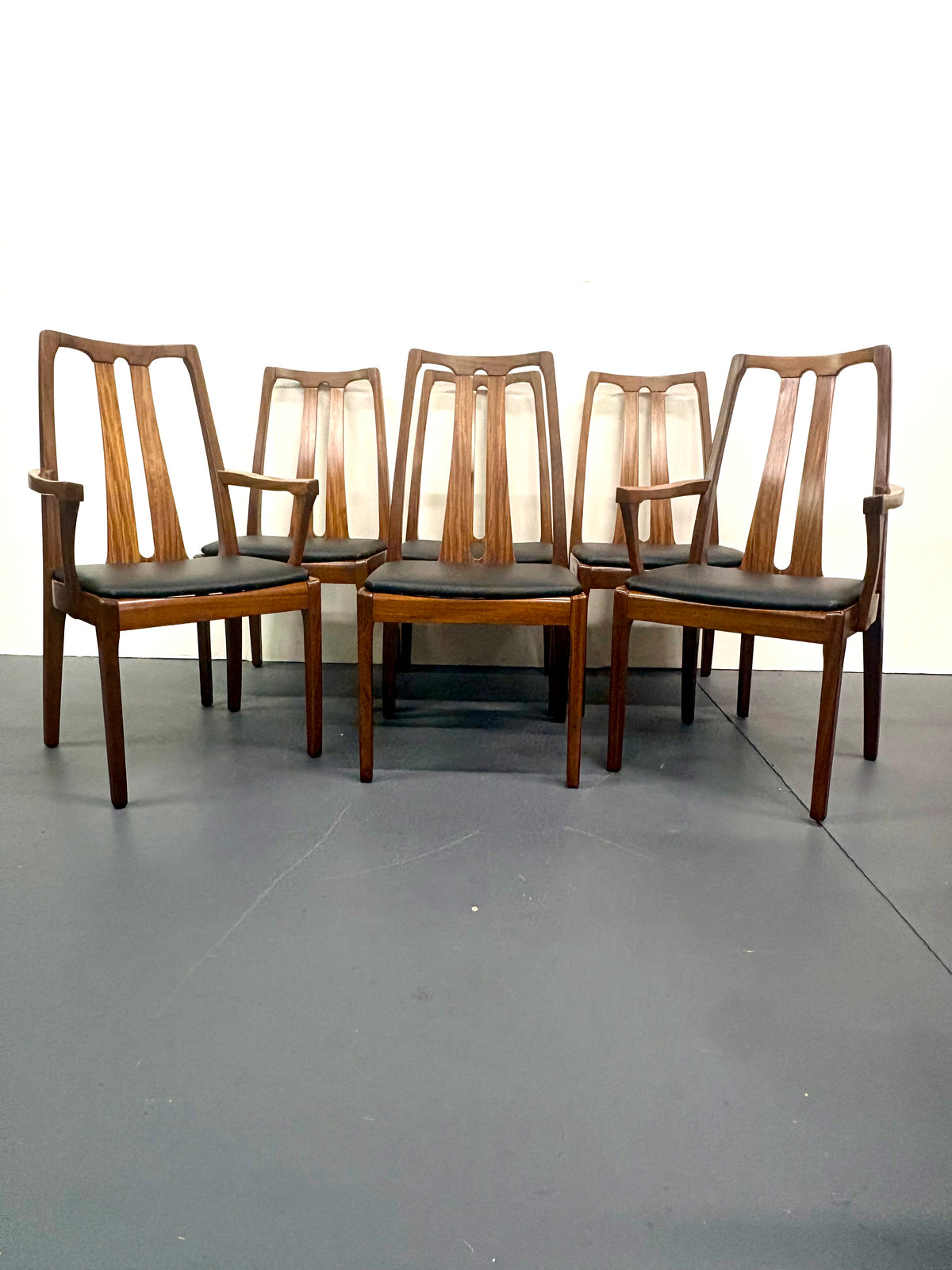 Mid Century Teak Set Of Six Dining Chairs By Nathan Furniture - England