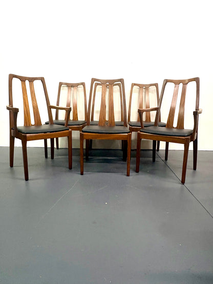 Mid Century Teak Set Of Six Dining Chairs By Nathan Furniture - England