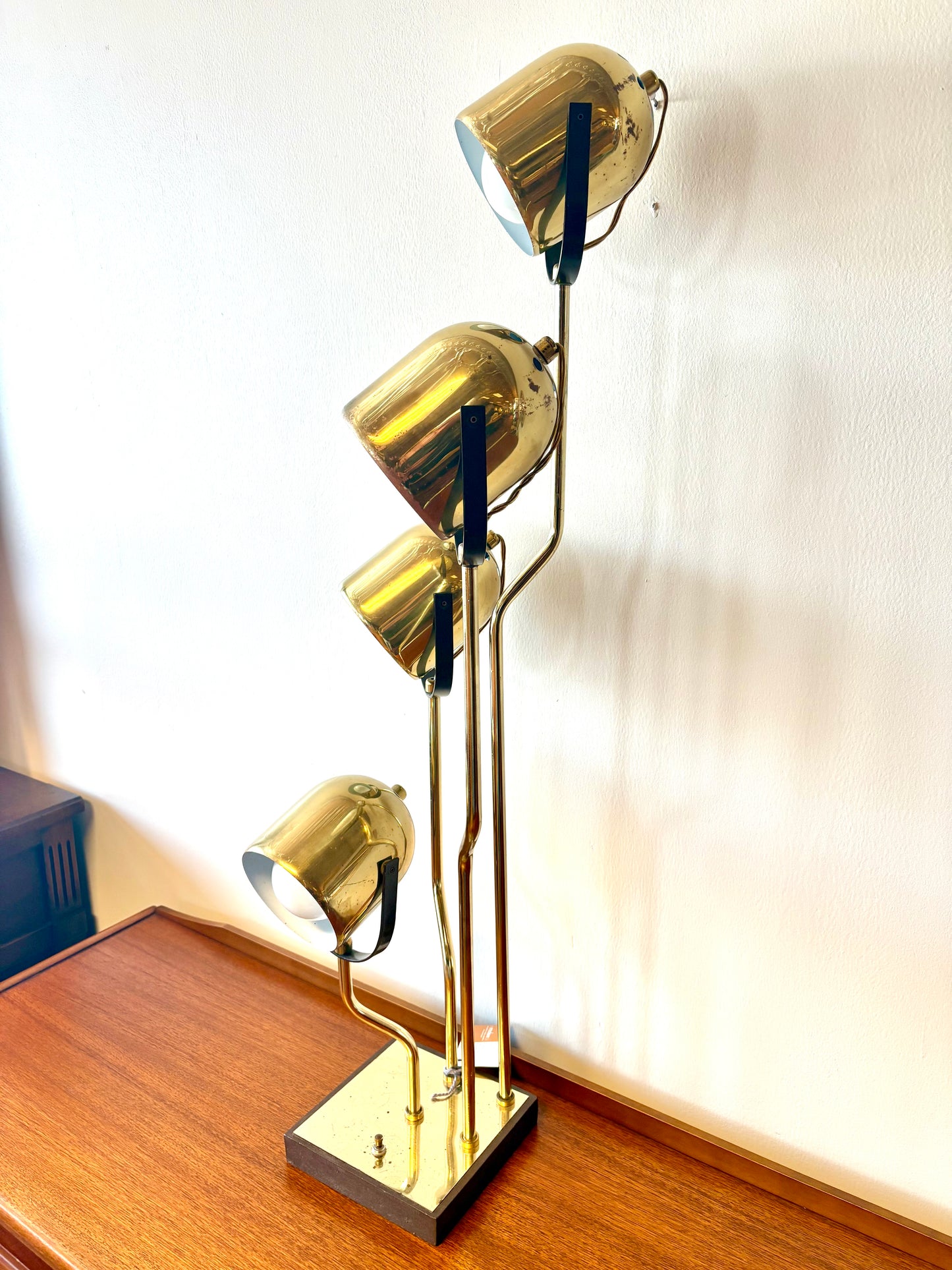 Mid Century Four Light Table Lamp by Goffredo Reggiani - Italy