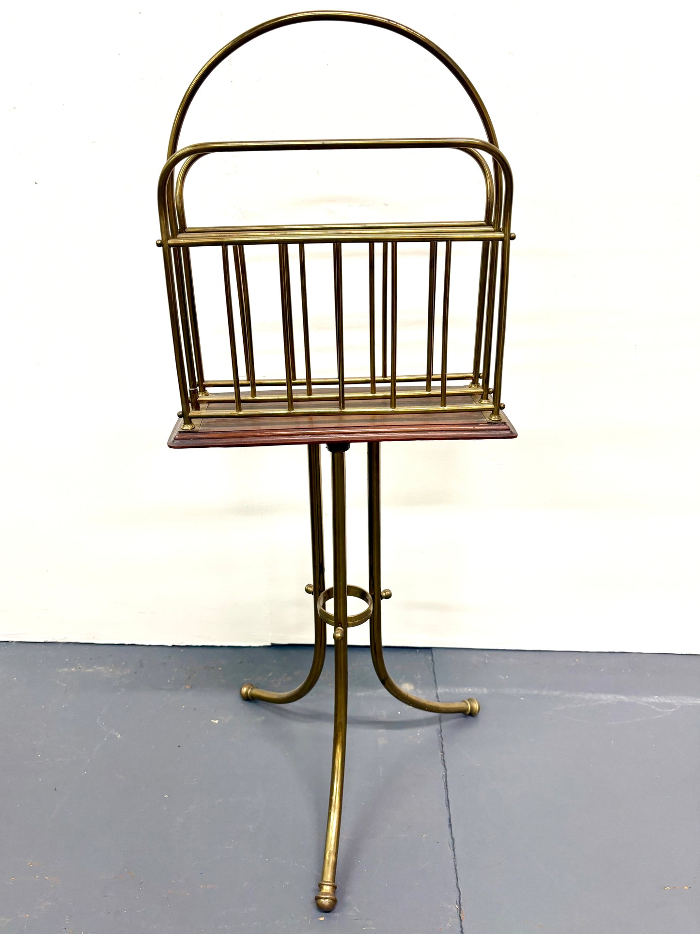 Antique Swivel Magazine Rack