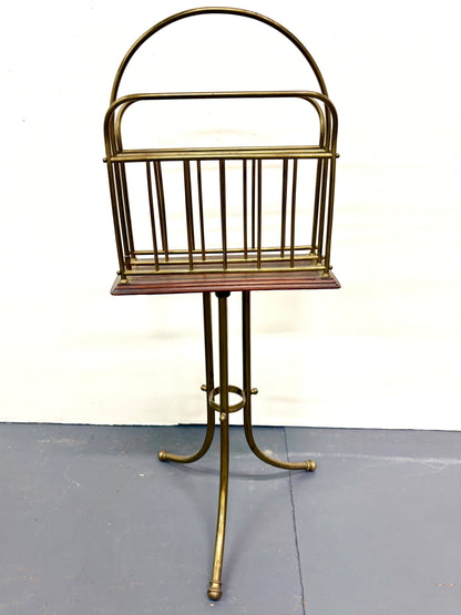 Antique Swivel Magazine Rack