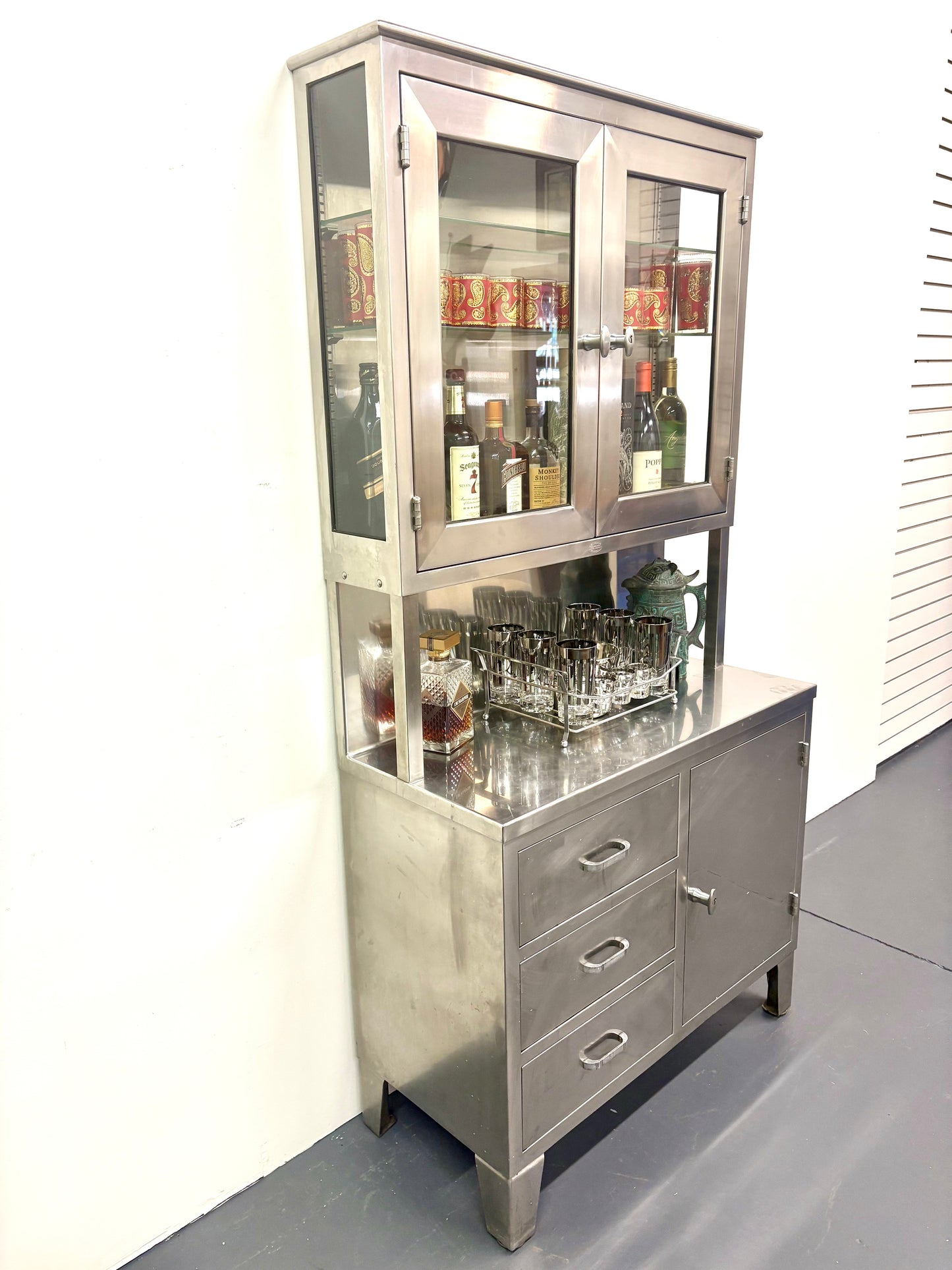 Art Deco 1930s - 1940s Stainless Steel Apothecary Cabinet by Blinkman Industries