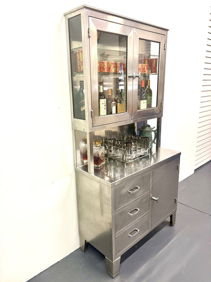 Art Deco 1930s - 1940s Stainless Steel Apothecary Cabinet by Blinkman Industries