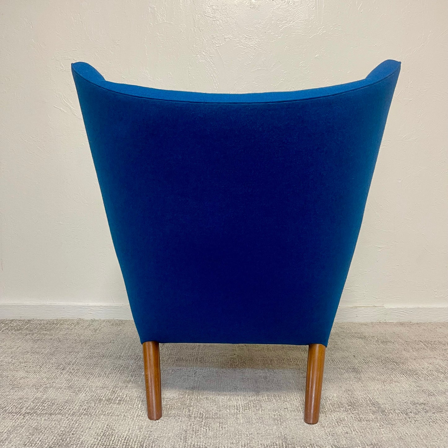 MID CENTURY MODERN PAPA BEAR CHAIR AND OTTOMAN BY HANS J. WEGNER