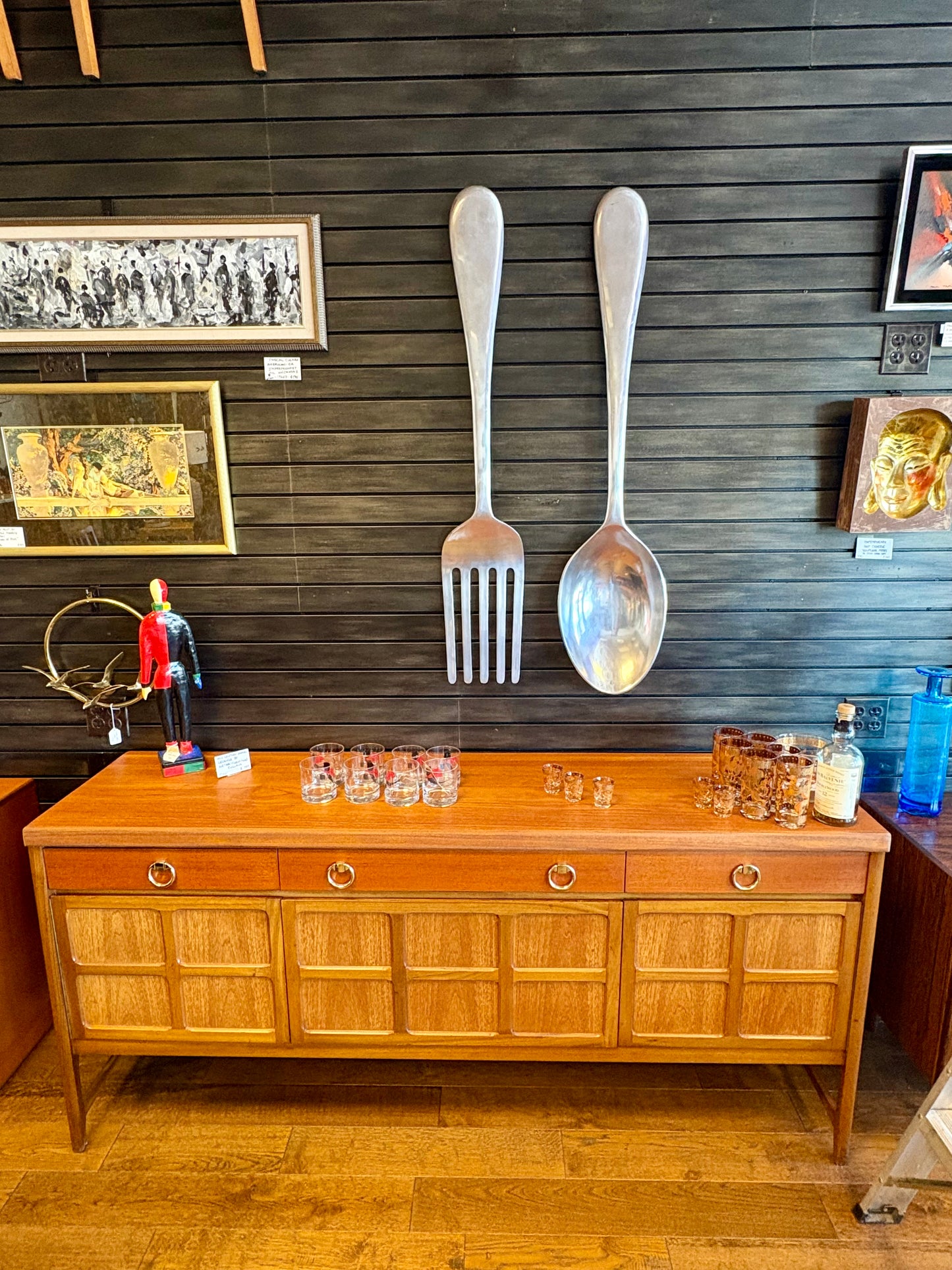 Mid Century Big Fork & Spoon by Curtis Jere - Pop Art