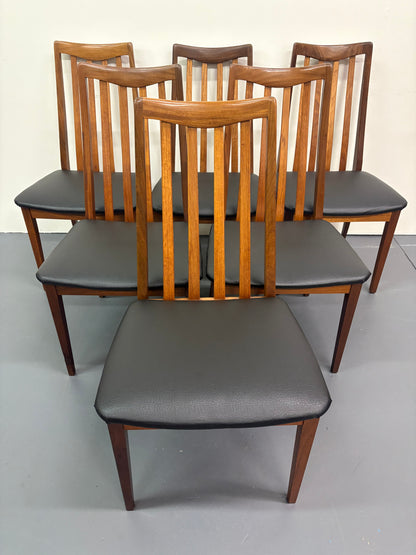 MID CENTURY DINING CHAIRS BY G PLAN - SET OF 6